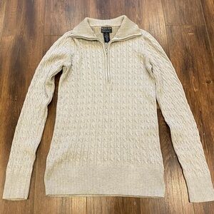 Polo jeans cable knit grey sweater size small